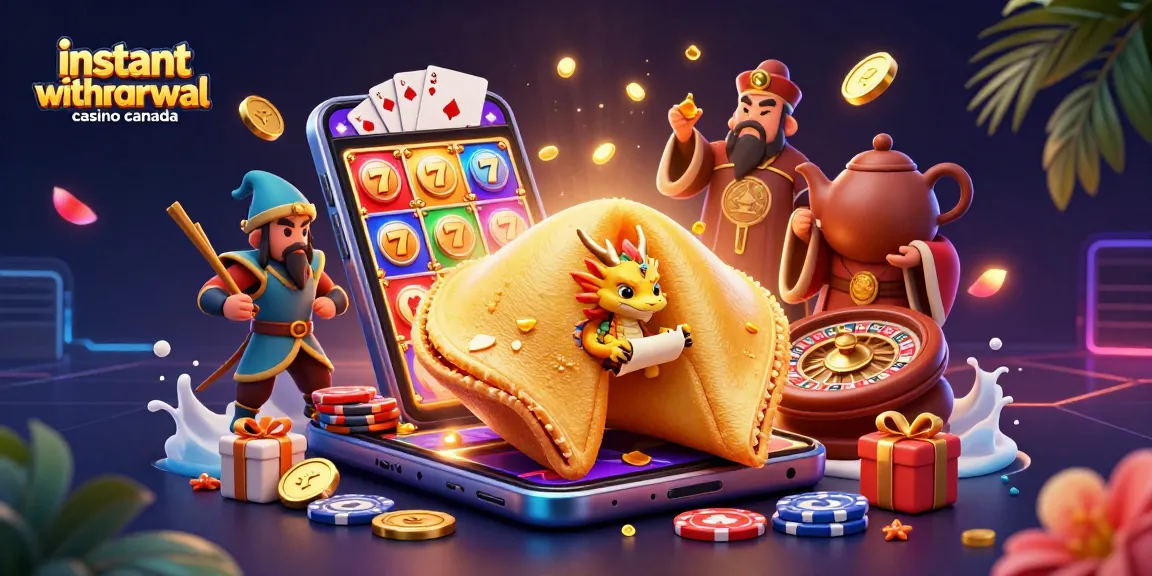 Experience instant withdrawal casino Canada with vibrant gaming elements and dynamic characters.